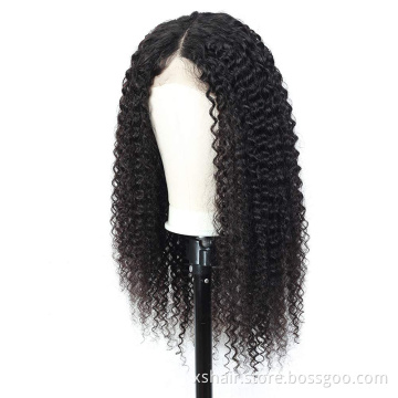 Brand New Front Hd Closure Kinky Straight Jerry Curl Full Lace Blonde Wig Human Hair